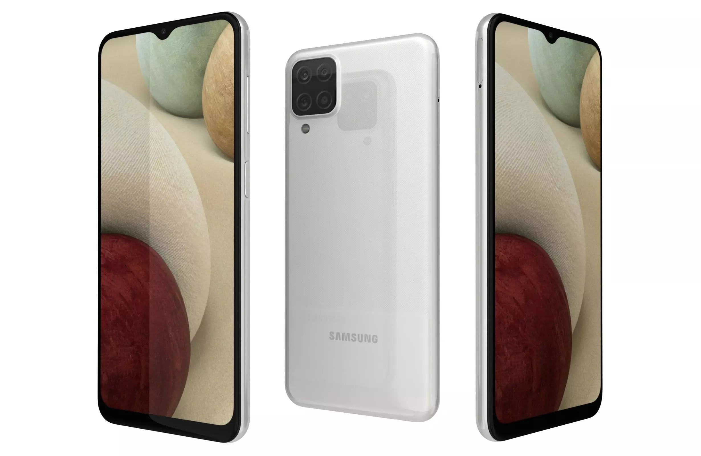 Samsung Galaxy A12 White 3D model_0