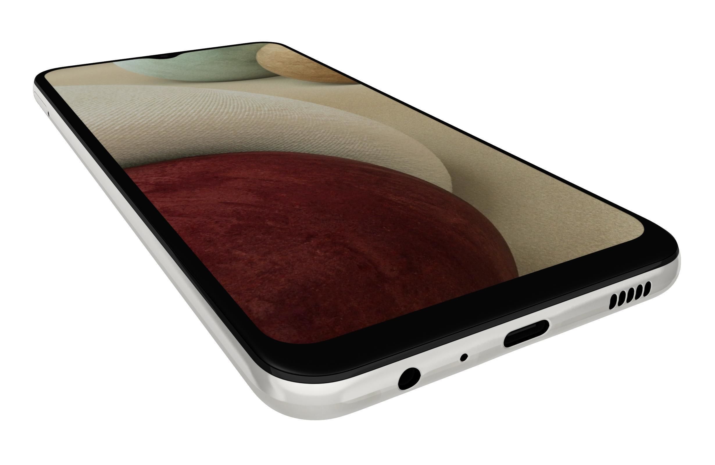 Samsung Galaxy A12 White 3D model_12