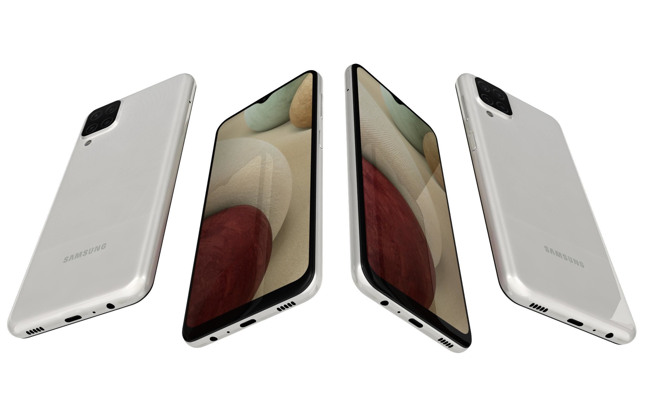 Samsung Galaxy A12 White 3D model_5