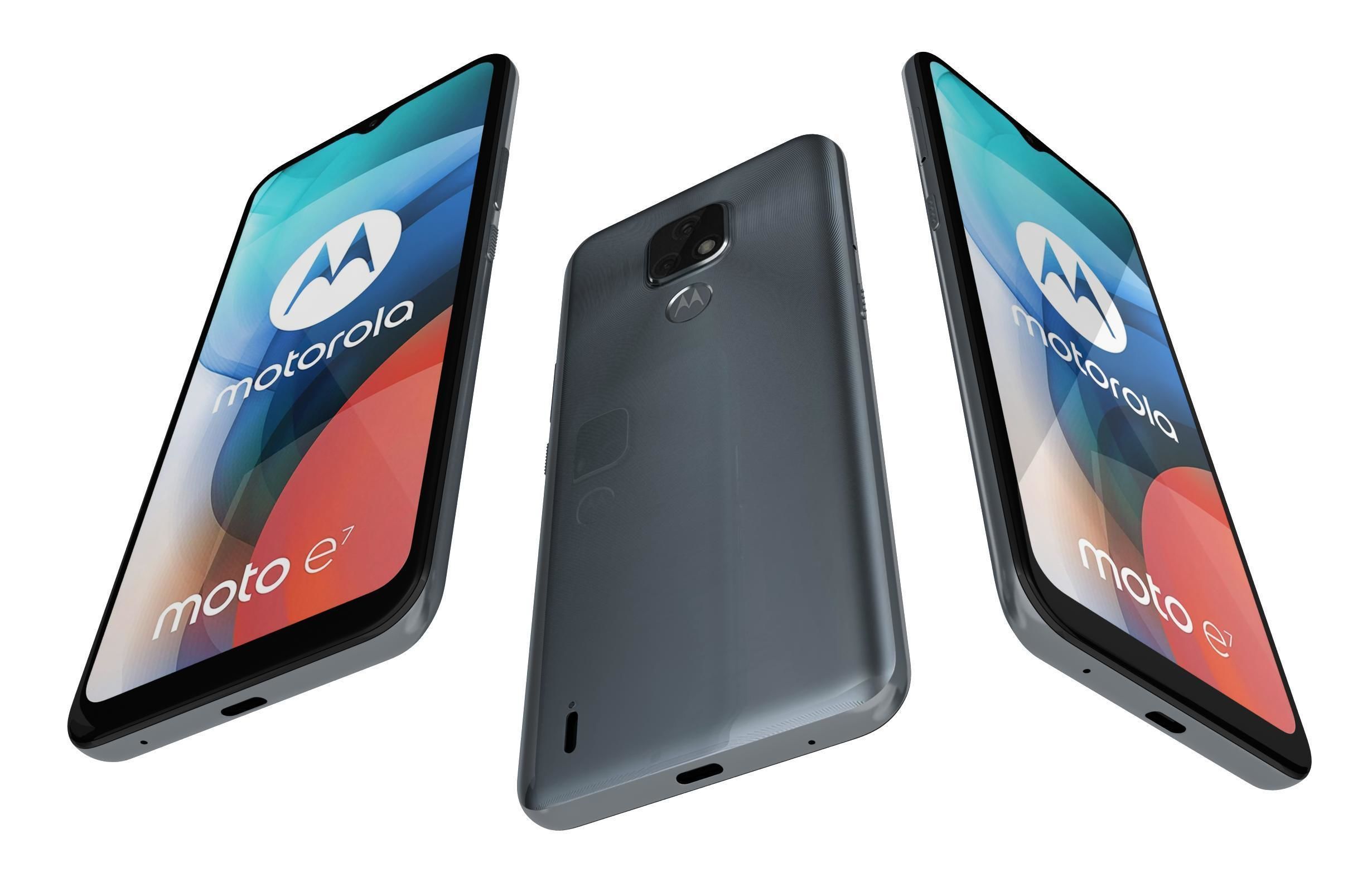 Motorola Moto E7 Mineral Gray 3D model_2