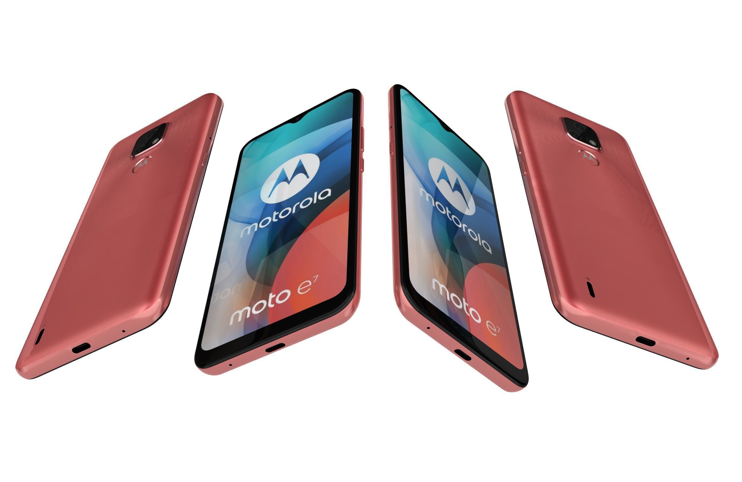Motorola Moto E7 Satin Coral 3D model_5