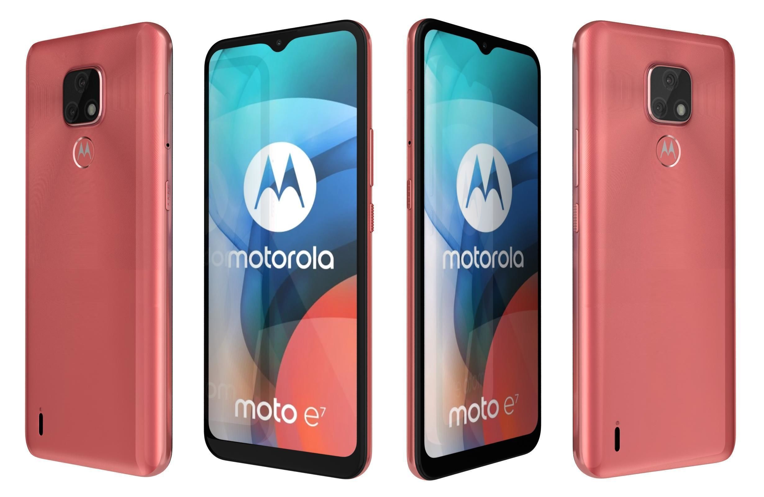 Motorola Moto E7 Satin Coral 3D model_3