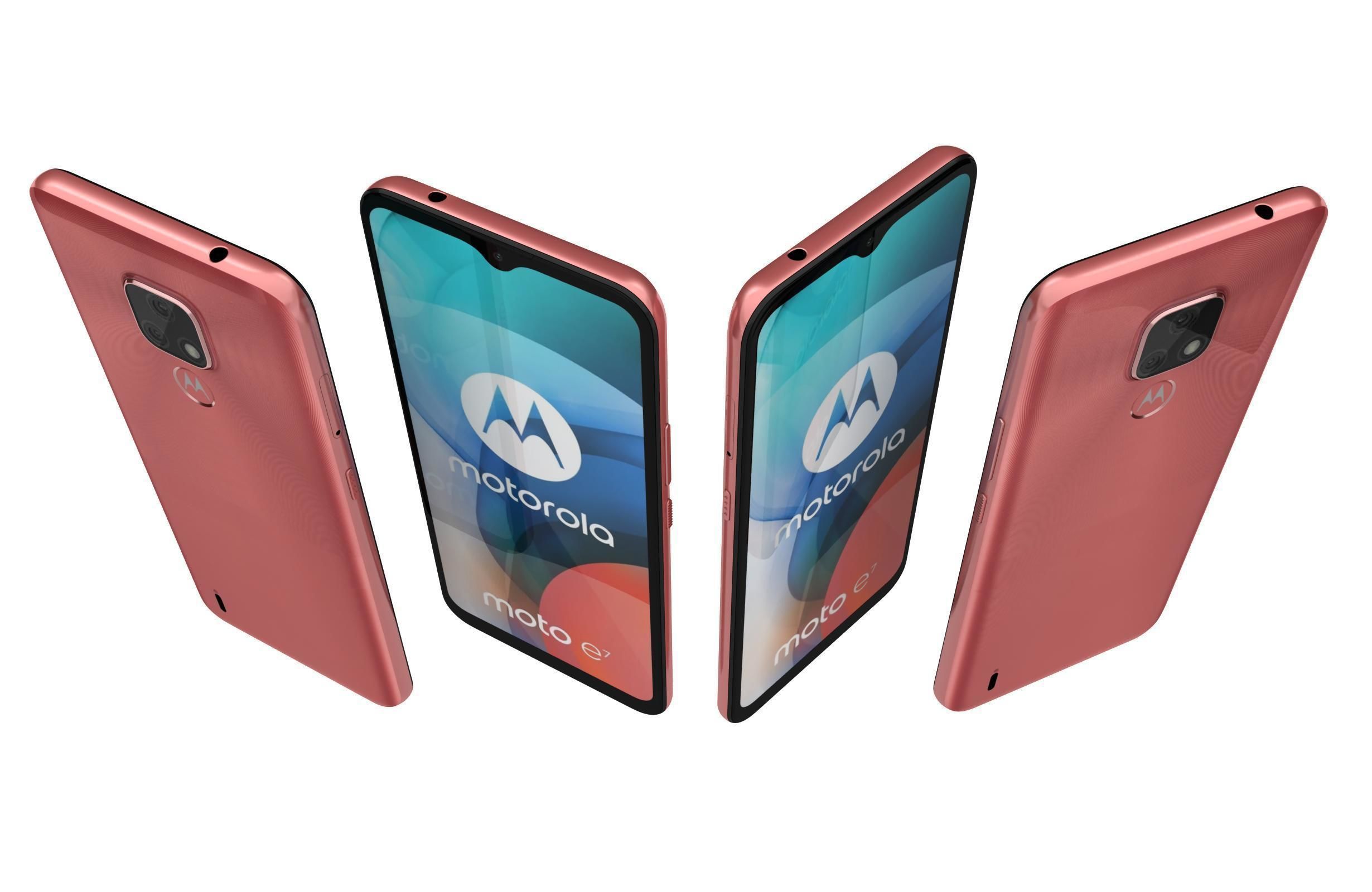 Motorola Moto E7 Satin Coral 3D model_4