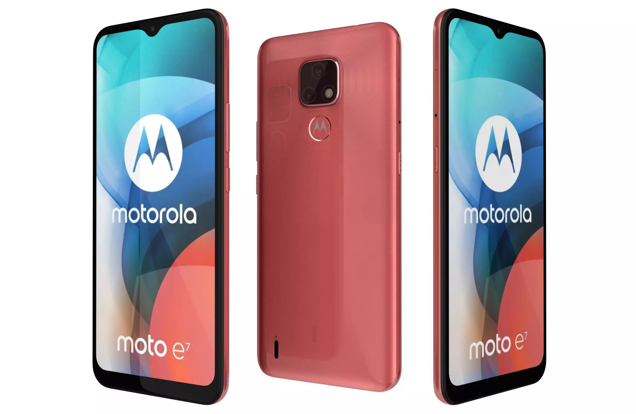 Motorola Moto E7 Satin Coral 3D model_0