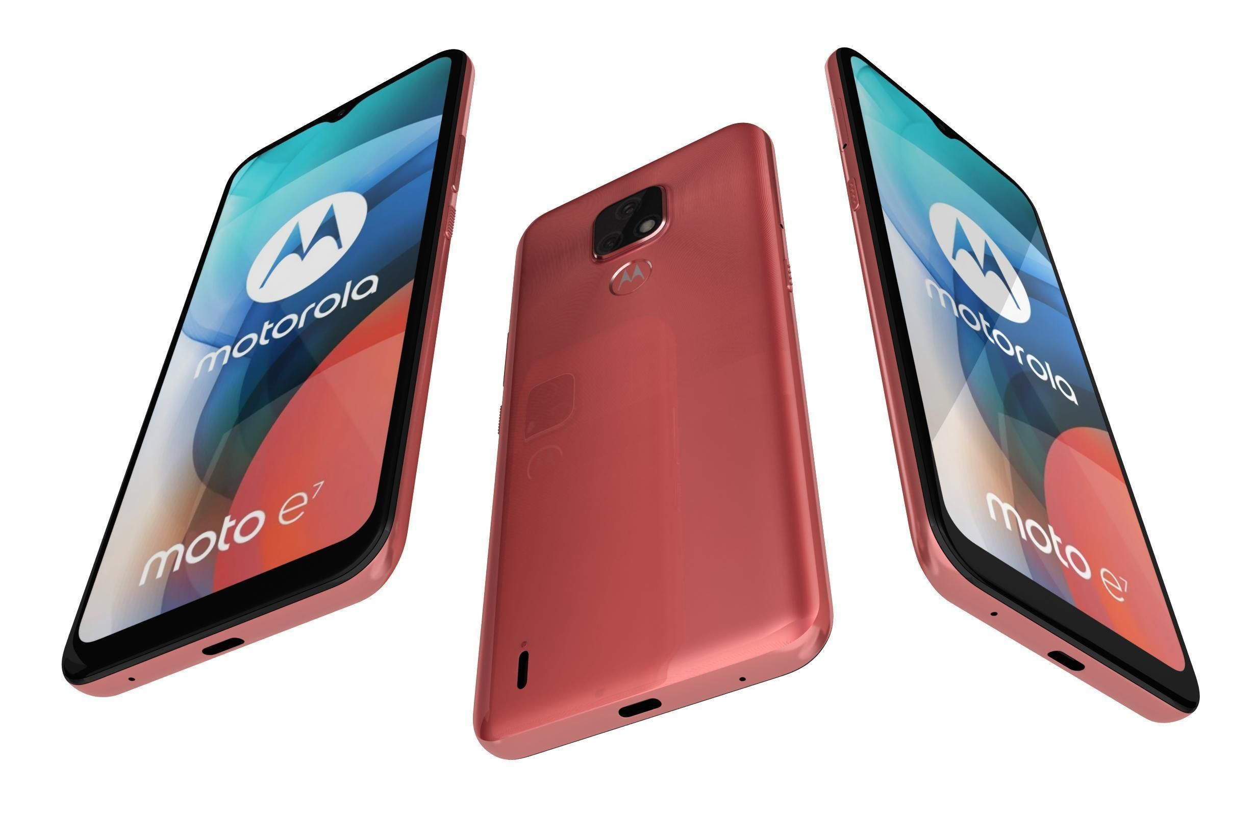 Motorola Moto E7 Satin Coral 3D model_2