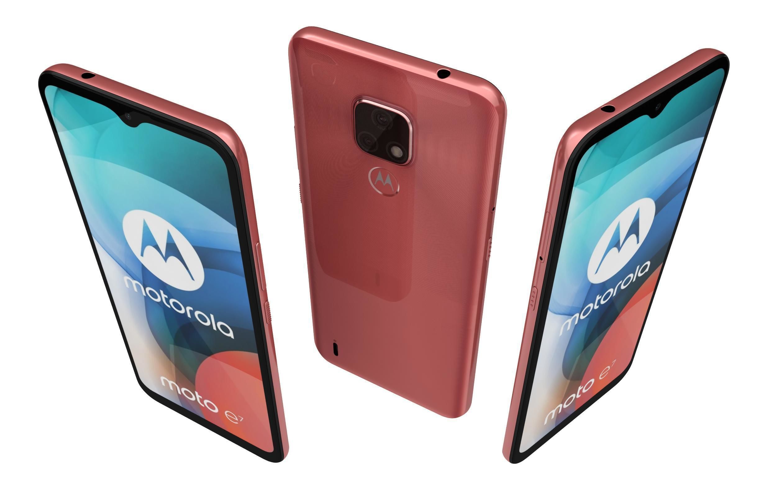 Motorola Moto E7 Satin Coral 3D model_1
