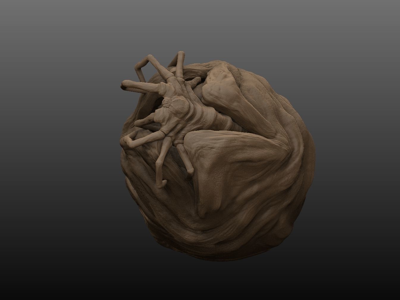 alien facehugger egg - alien-  stl print file 3D print model_12