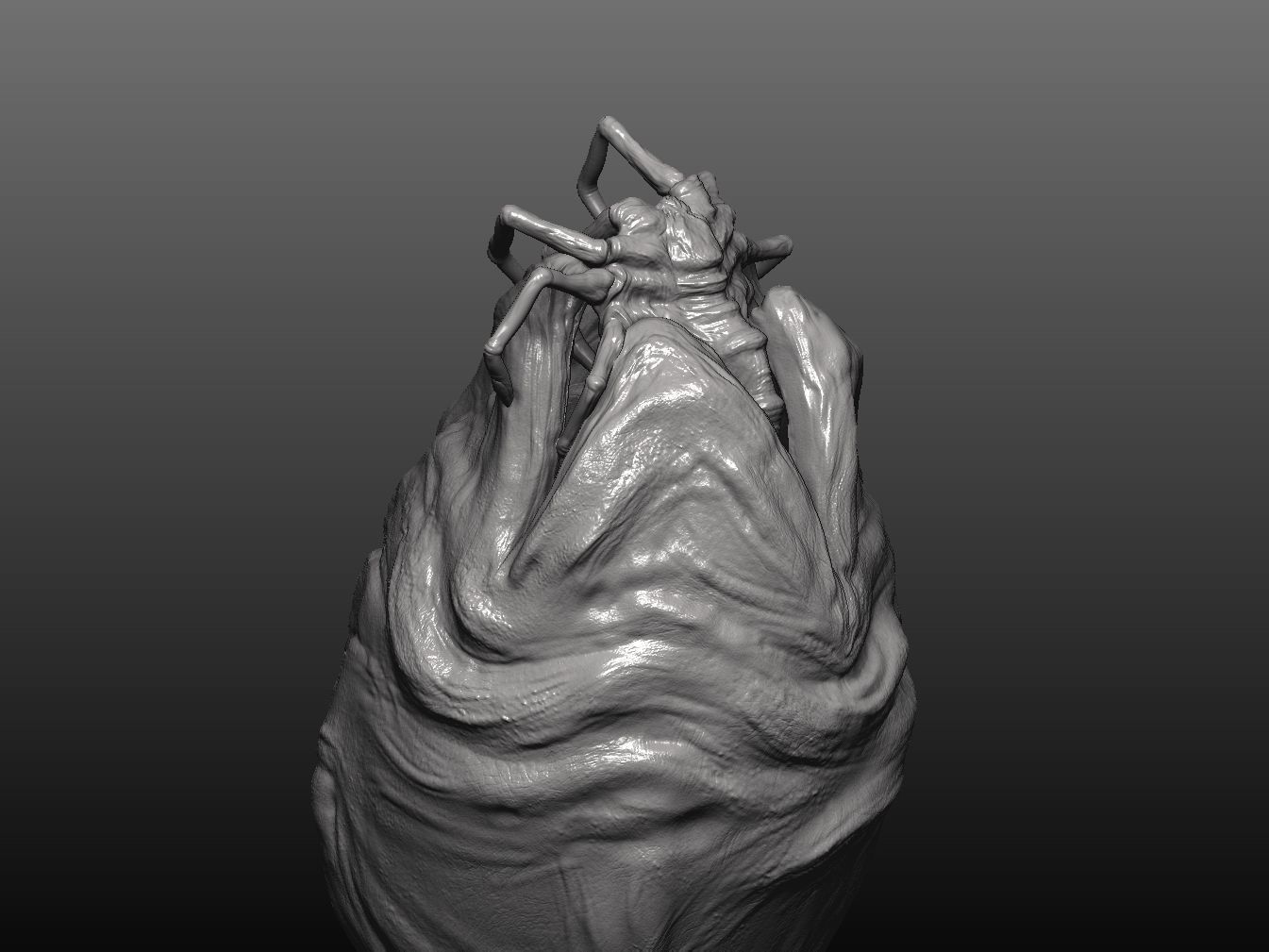 alien facehugger egg - alien-  stl print file 3D print model_6