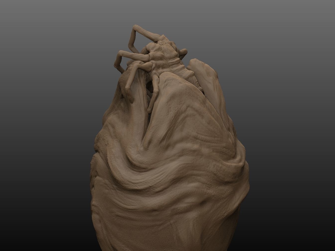 alien facehugger egg - alien-  stl print file 3D print model_11