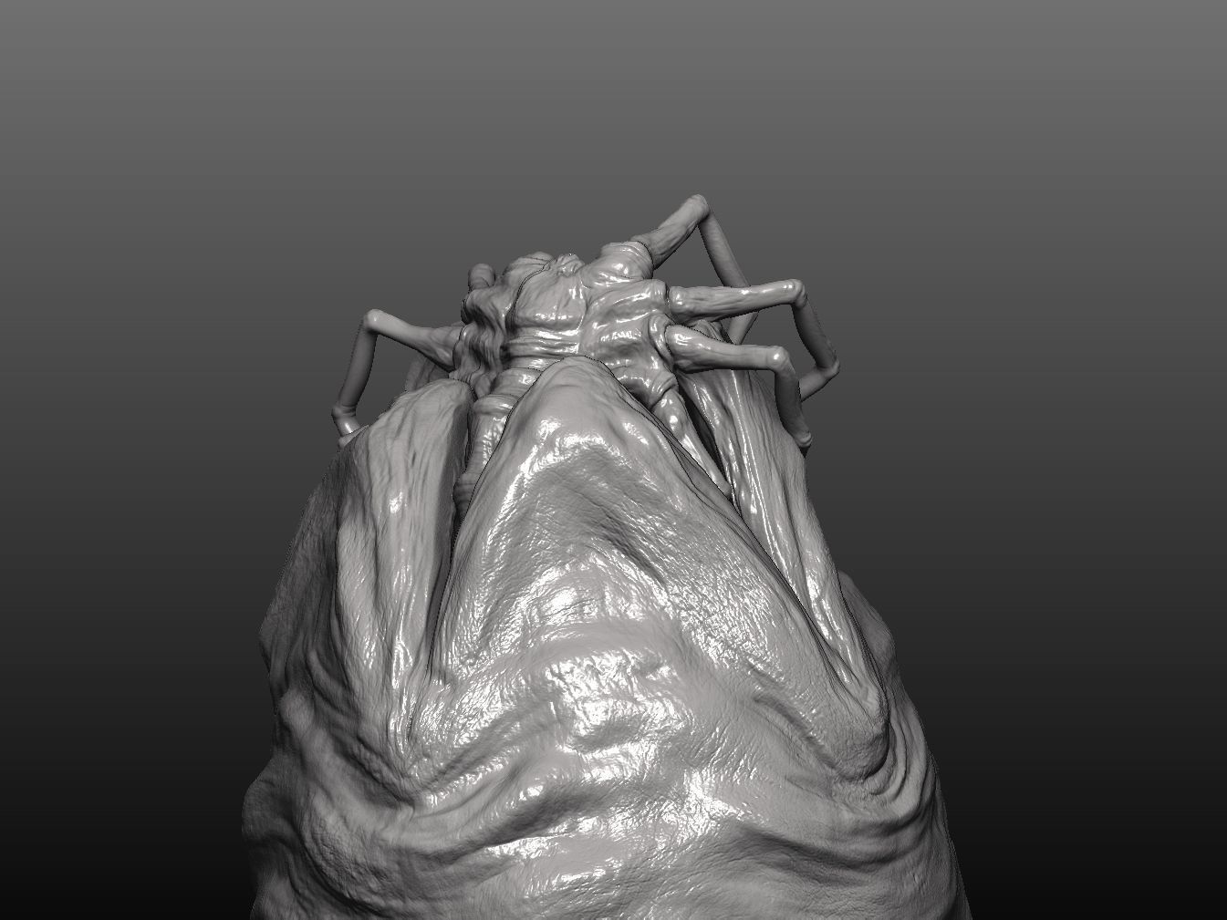 alien facehugger egg - alien-  stl print file 3D print model_10