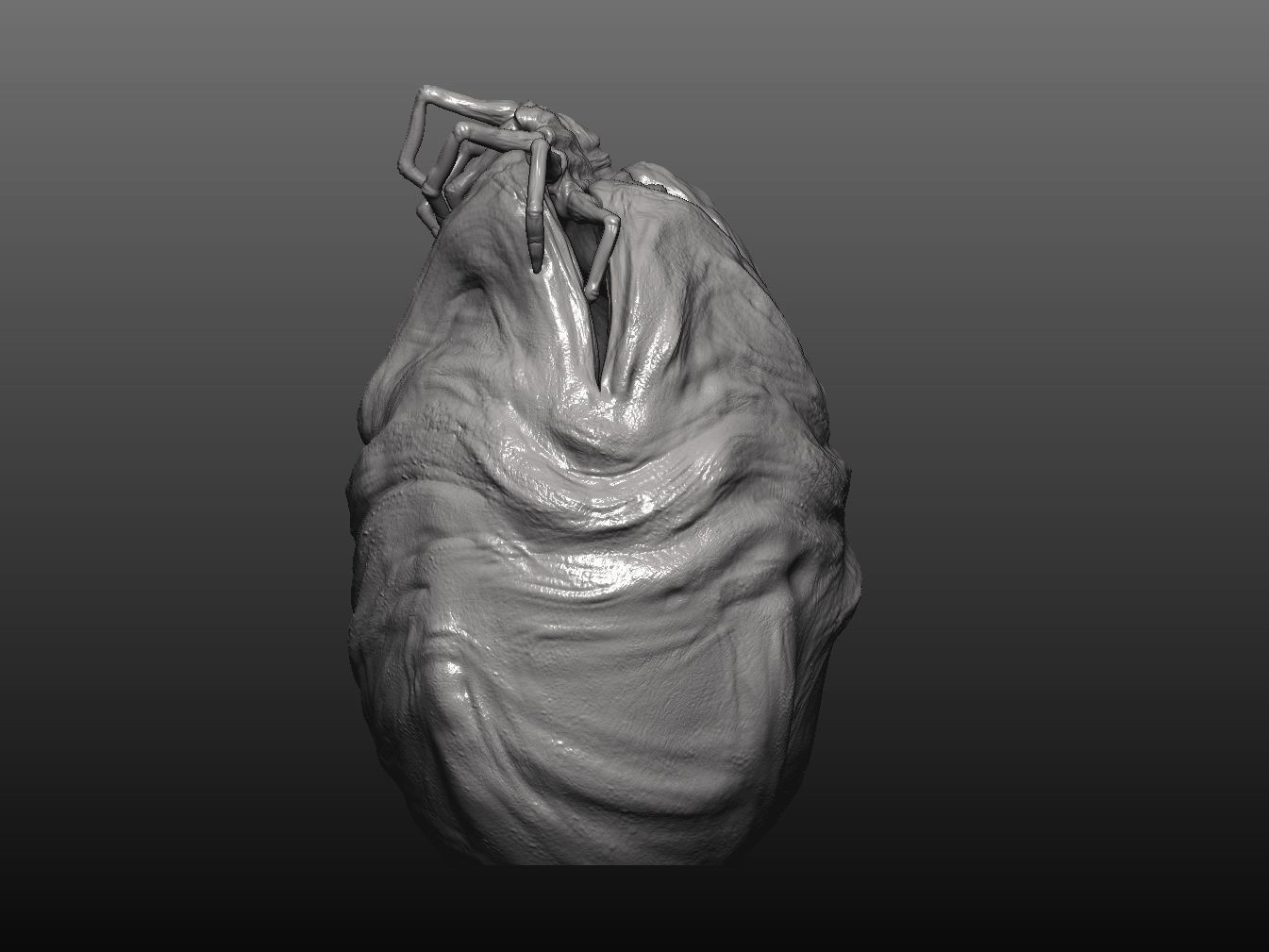 alien facehugger egg - alien-  stl print file 3D print model_7