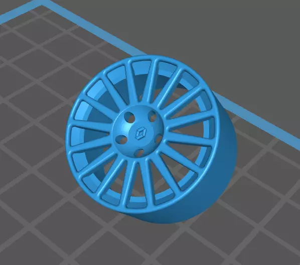 Renault Clio V6 Wheels 3D print model_0