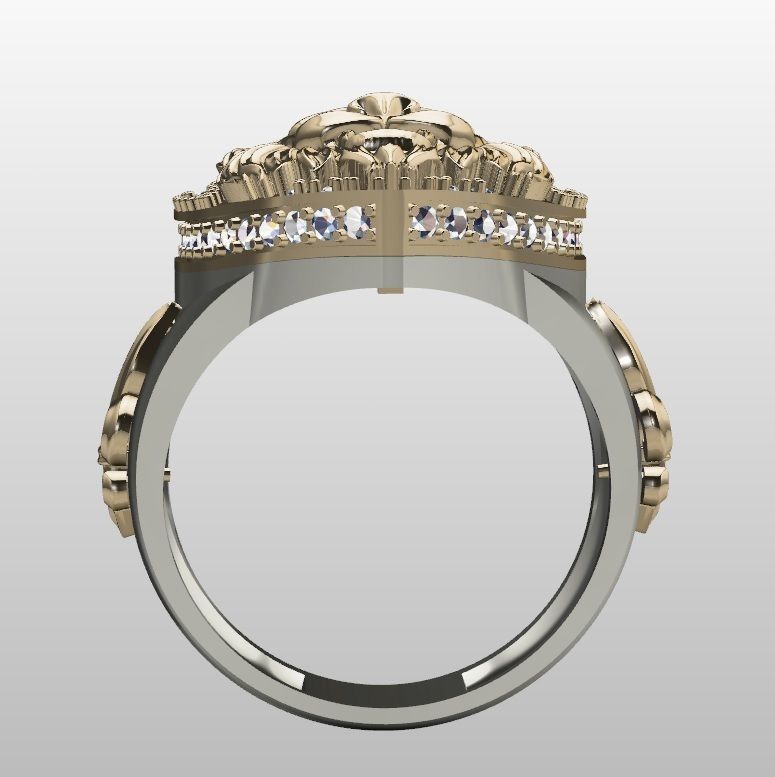 Ring lion jewelry Modeljavaher  3D print model_2