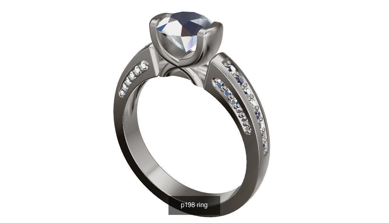 engagement ring 3D Model Collection_6