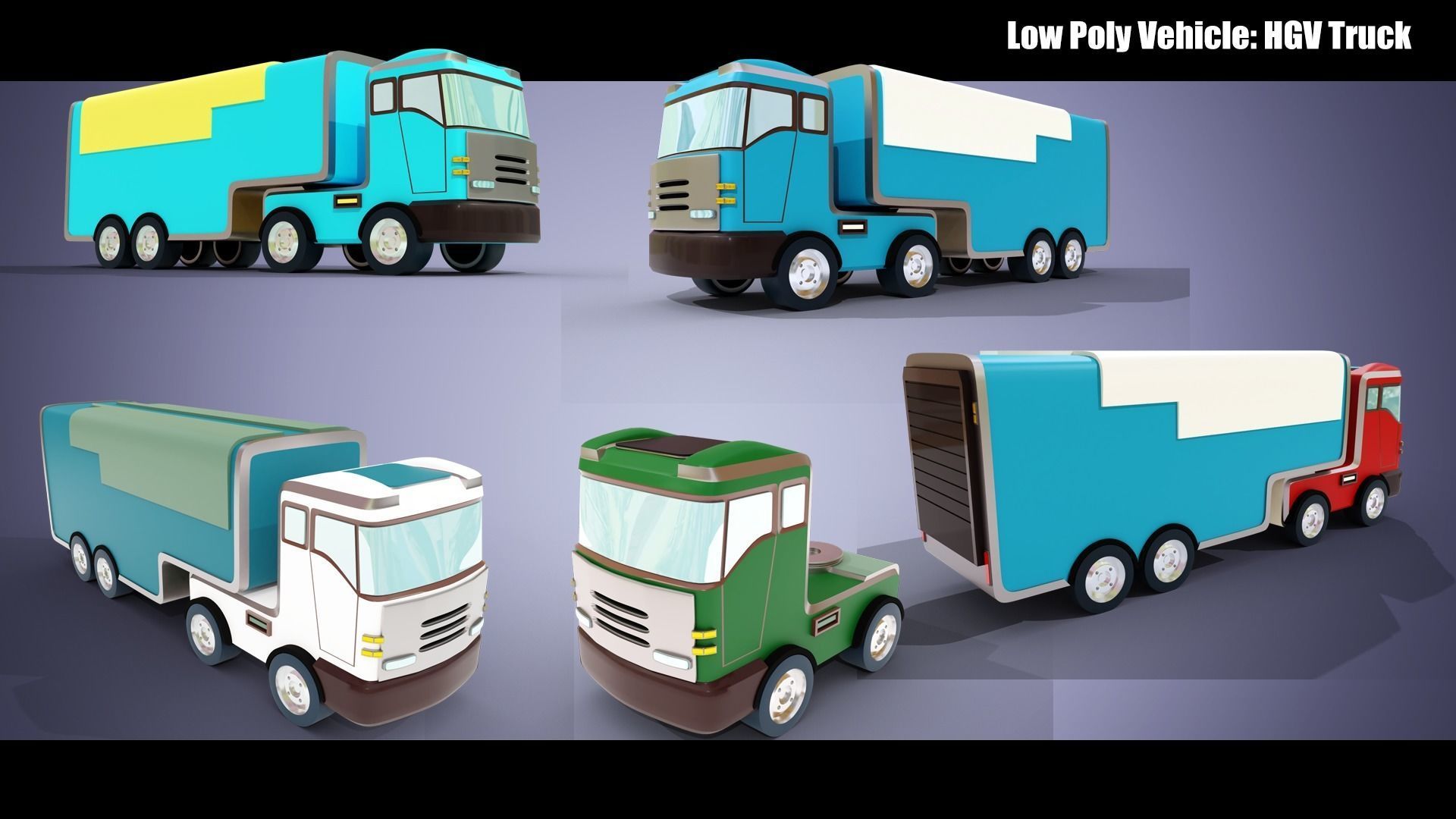 17 Low Poly Stylized Vehicles 3D Model Collection_10