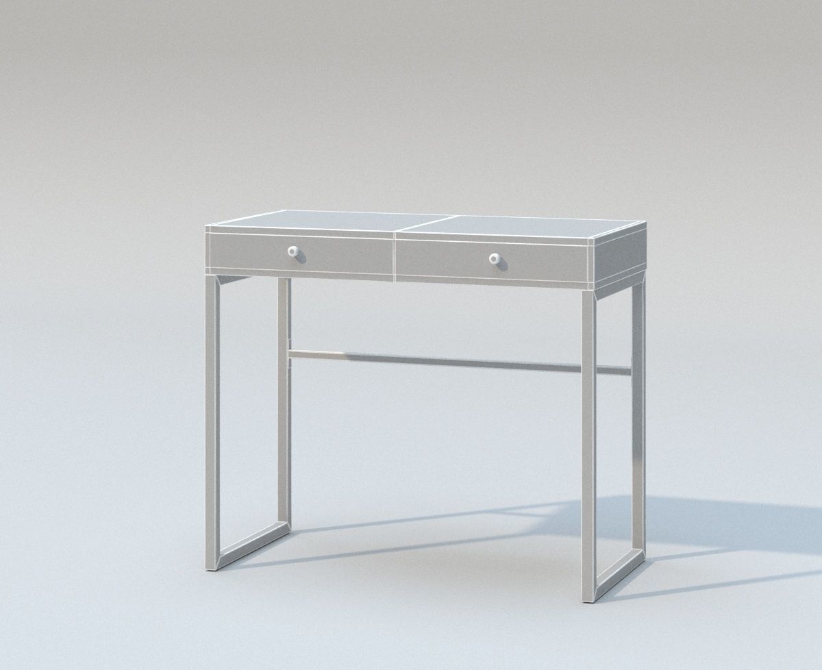 SideBoard gold console table 3D model_1