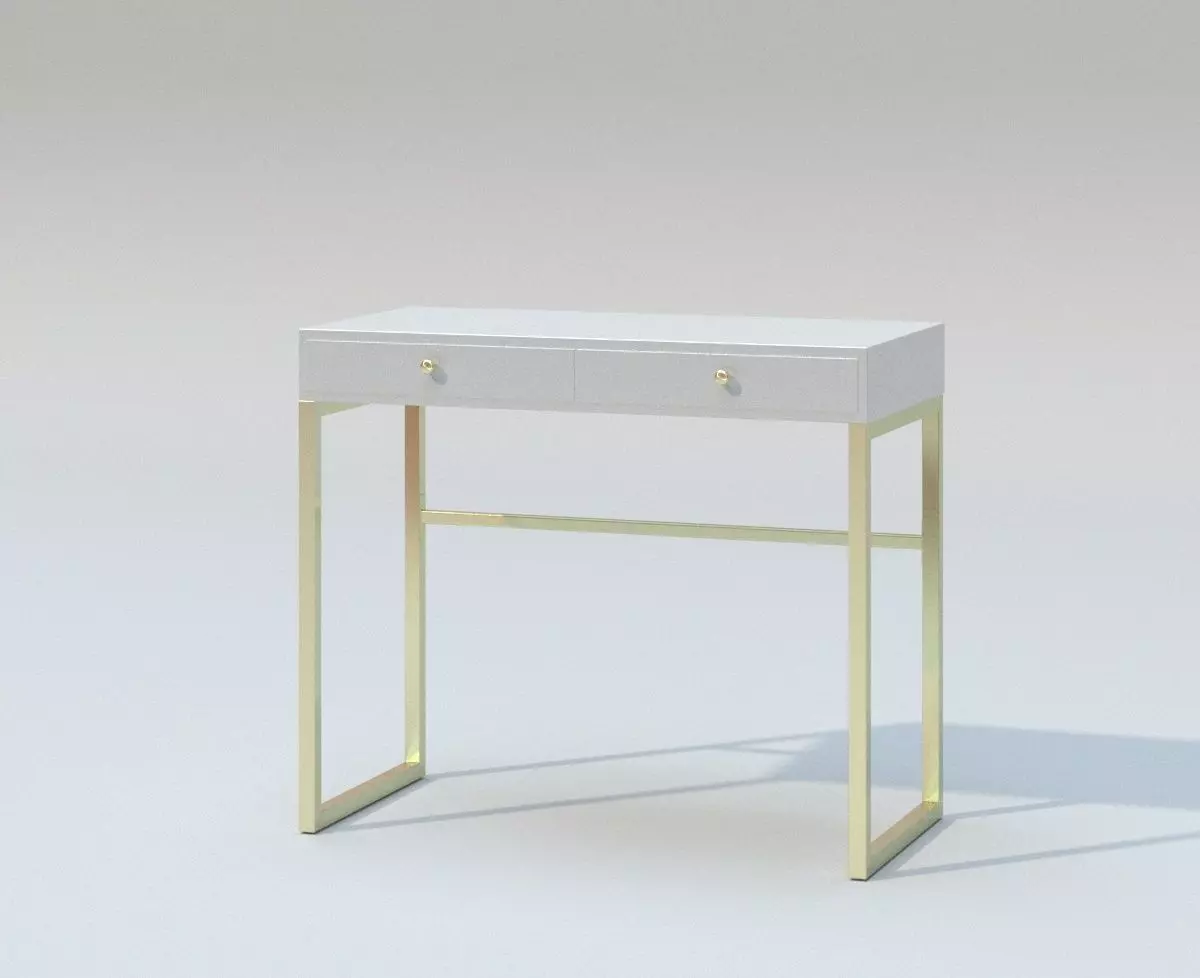 SideBoard gold console table 3D model_0