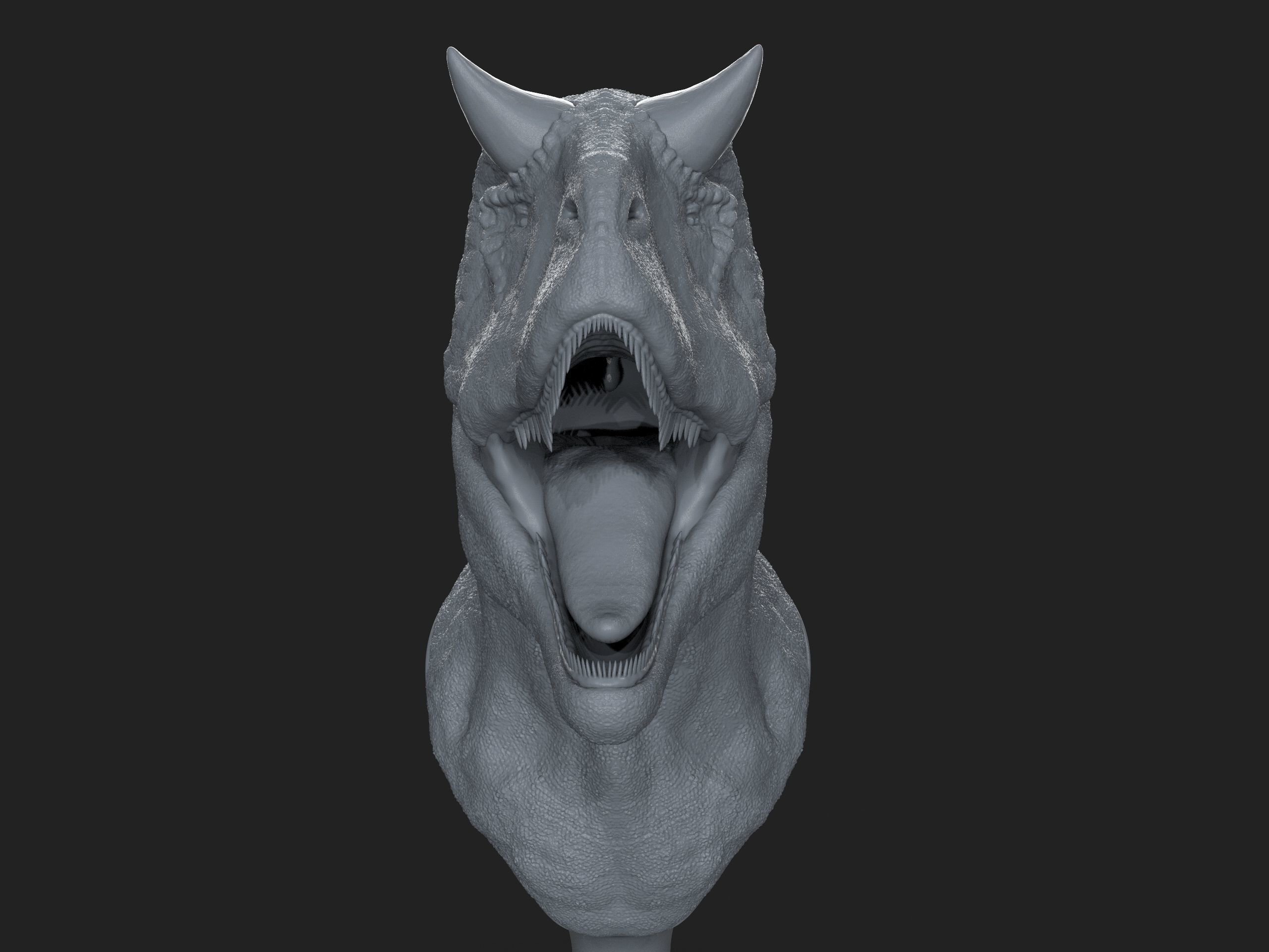 CARNOTAURUS t - rex head 3D model_1