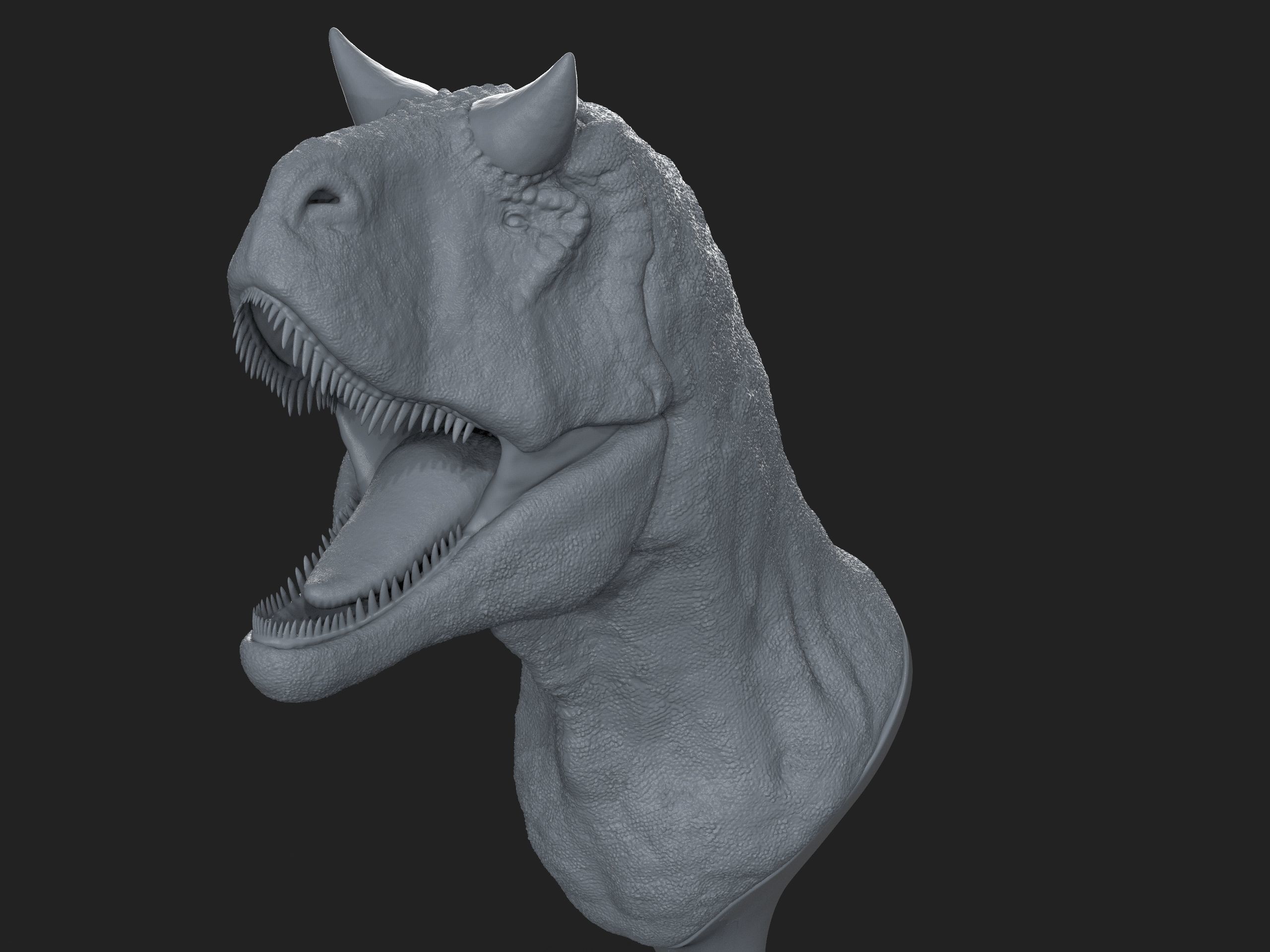 CARNOTAURUS t - rex head 3D model_2