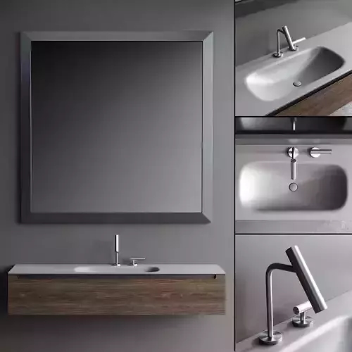 Falper Edge Vanity Unit Set 1 3D model