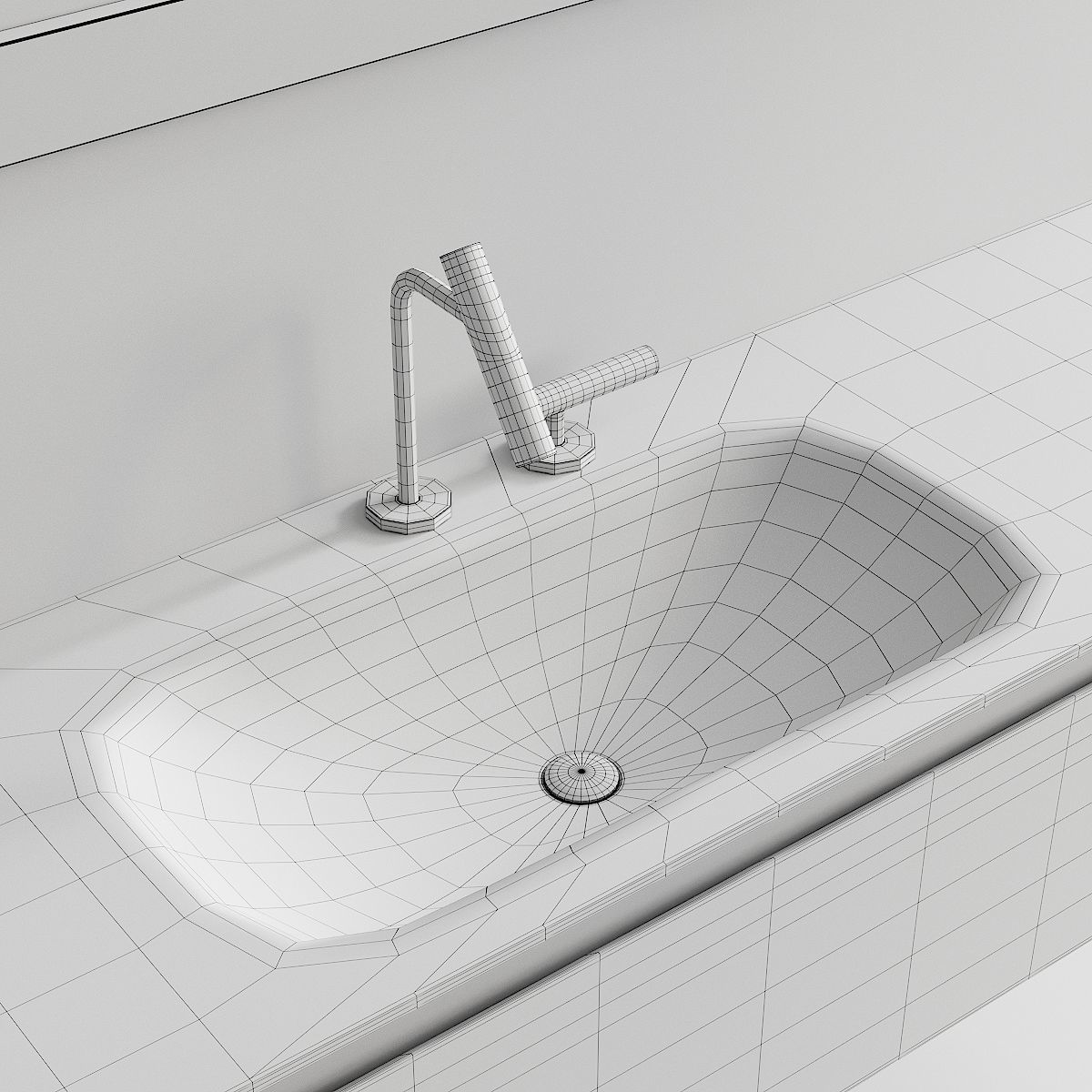 Falper Edge Vanity Unit Set 1 3D model_4