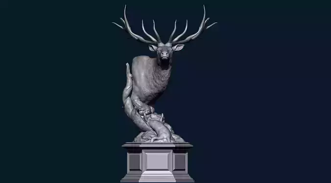 ELK BUST 3D print model