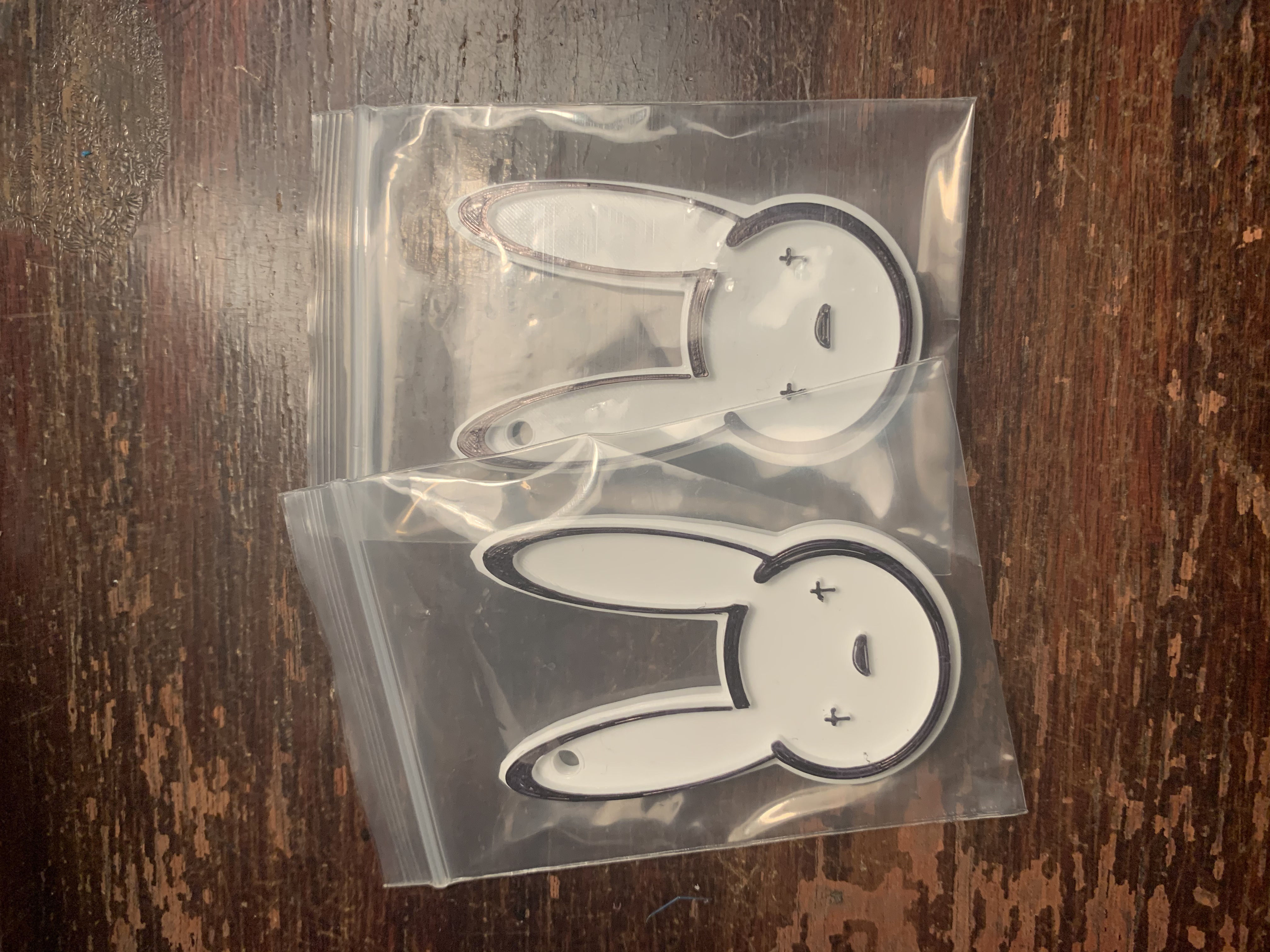 Bad Bunny Keychain 3D print model_2