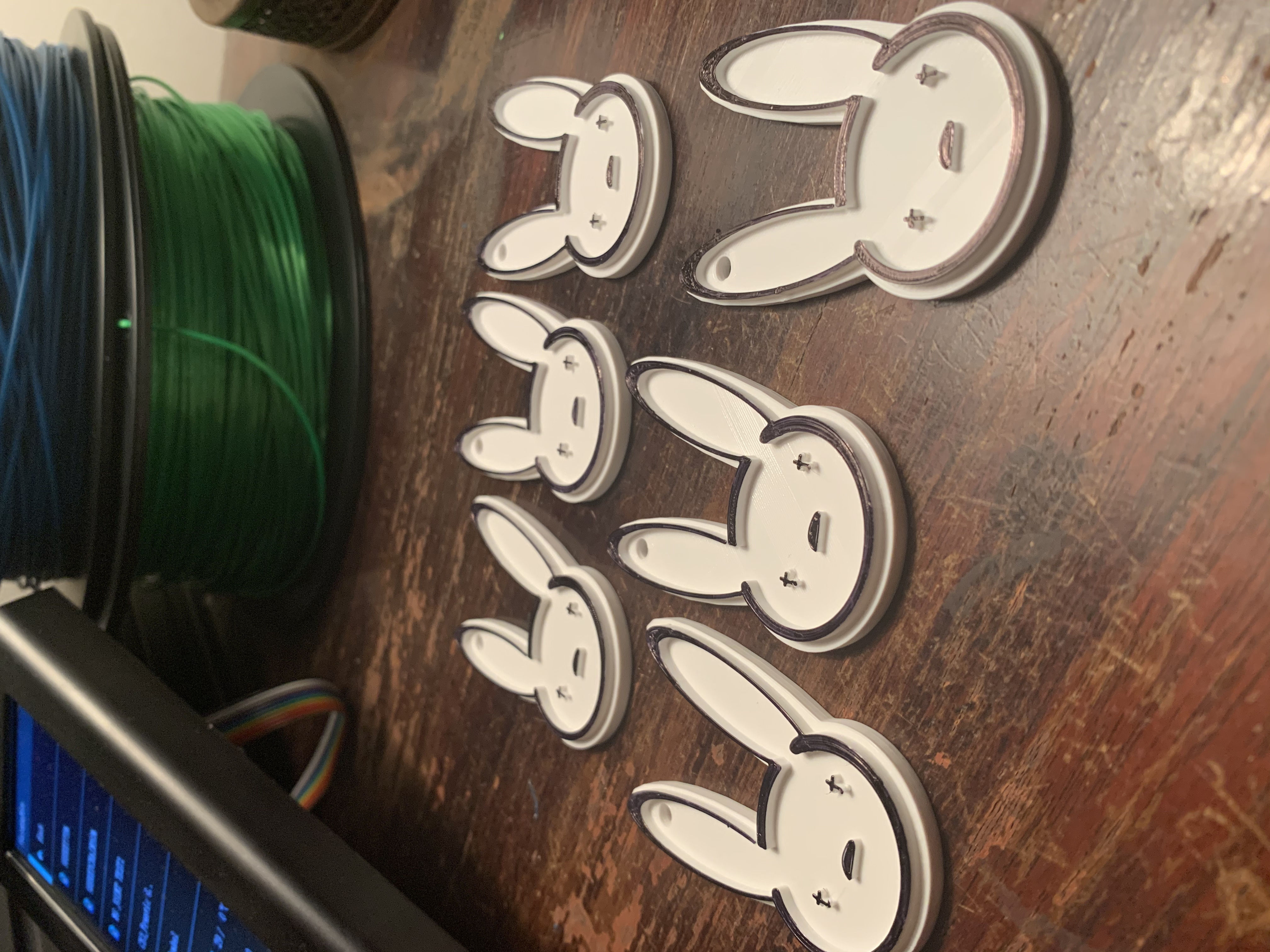 Bad Bunny Keychain 3D print model_1