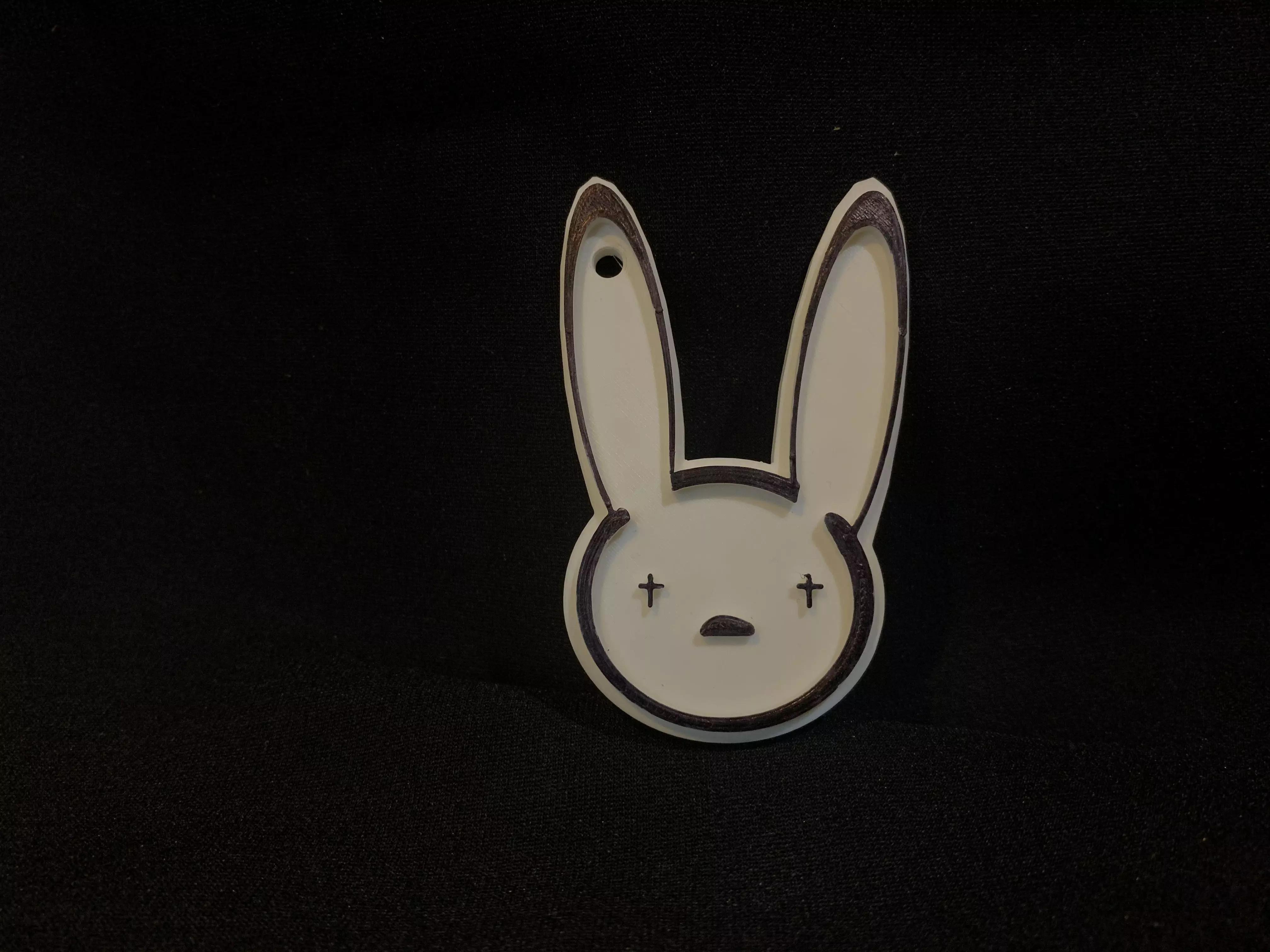 Bad Bunny Keychain 3D print model_0
