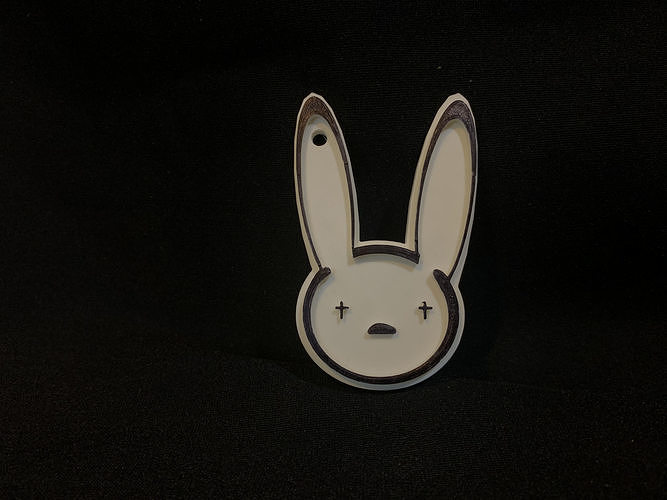 Bad Bunny Keychain 3D print model