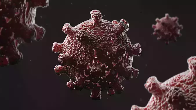 Bacteria coronavirus 3D model