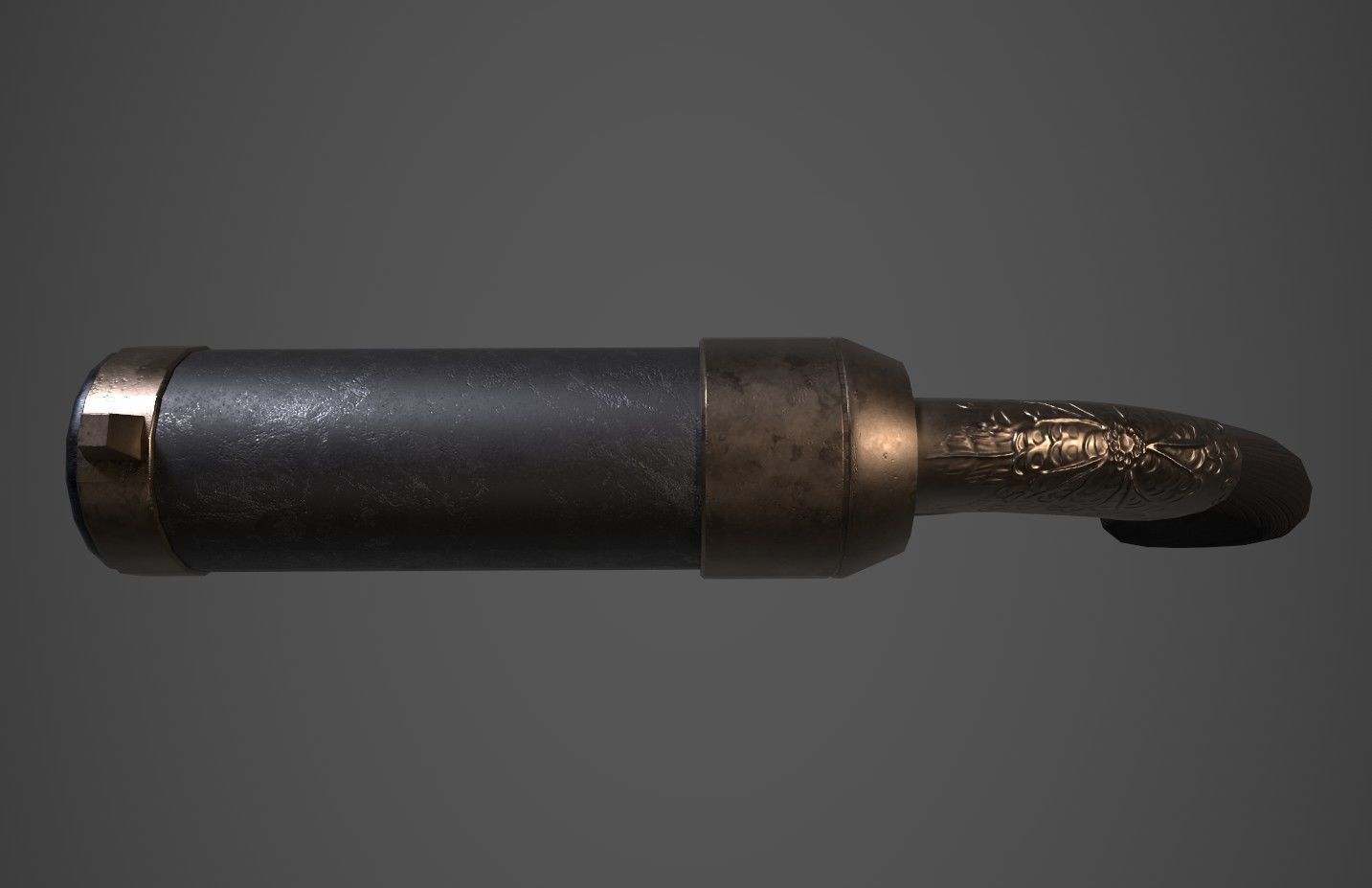 Game-ready stylized handgun Low-poly 3D model_6