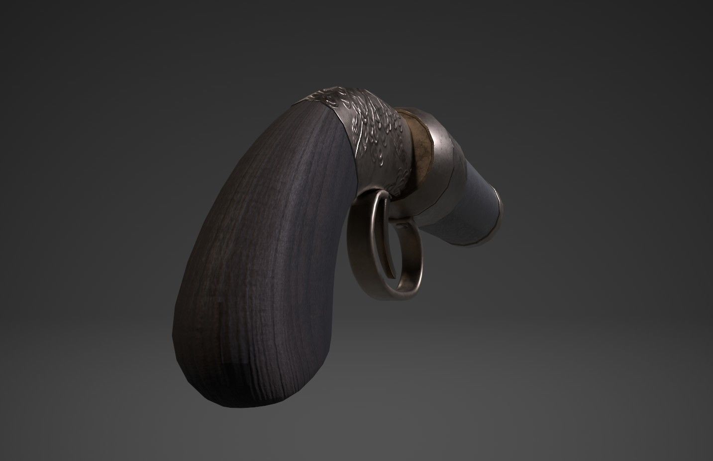 Game-ready stylized handgun Low-poly 3D model_8