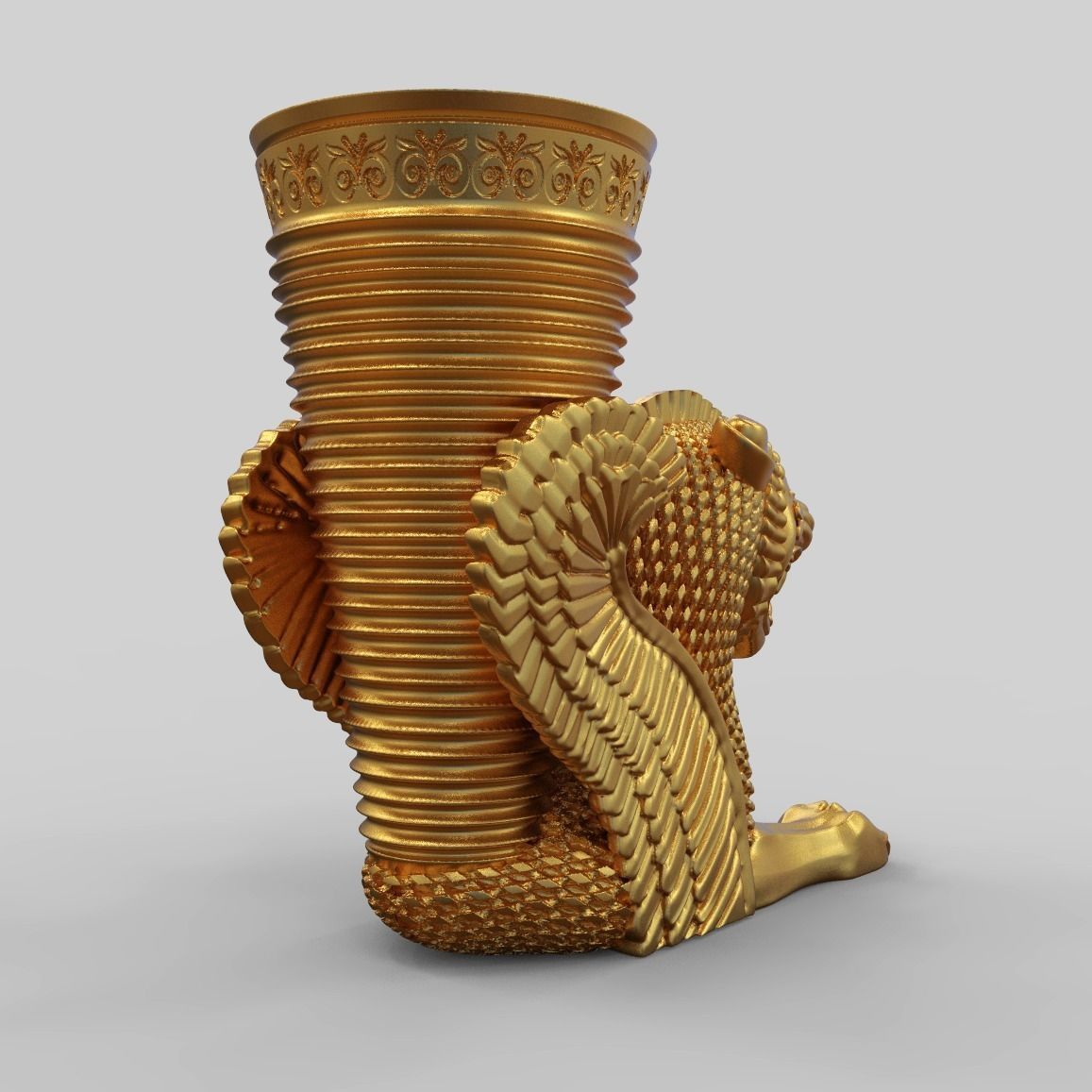 Achaemenid Persian Lion Rhyton 3D print model_6