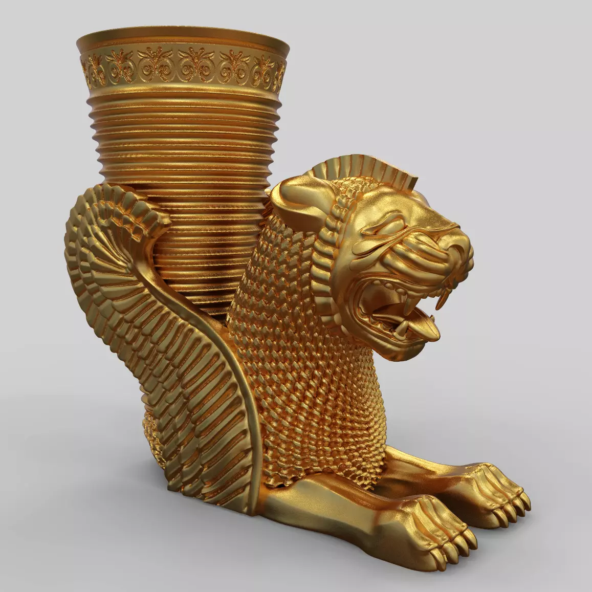 Achaemenid Persian Lion Rhyton 3D print model_0
