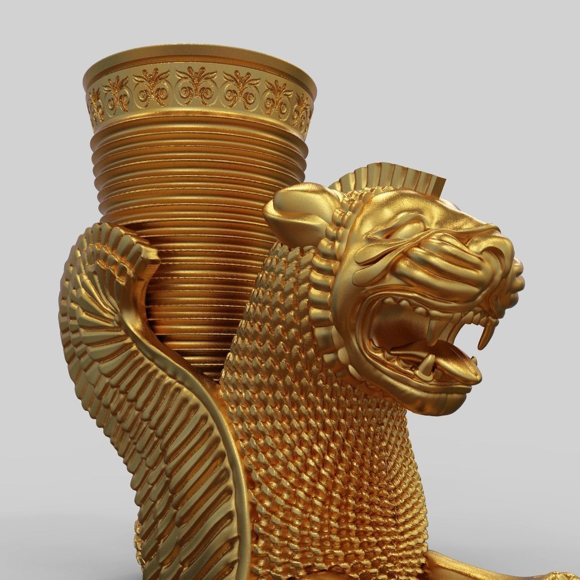 Achaemenid Persian Lion Rhyton 3D print model_2