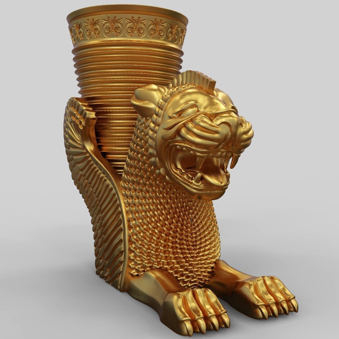 Achaemenid Persian Lion Rhyton 3D print model_8