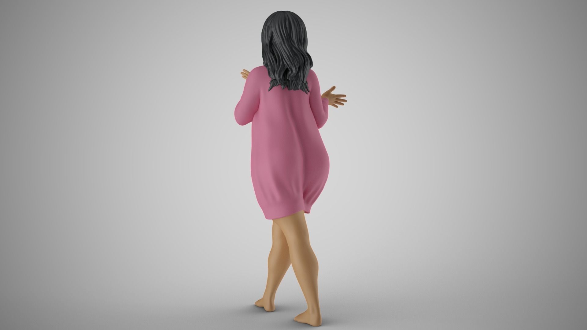 Plain Girl 3 3D print model_7