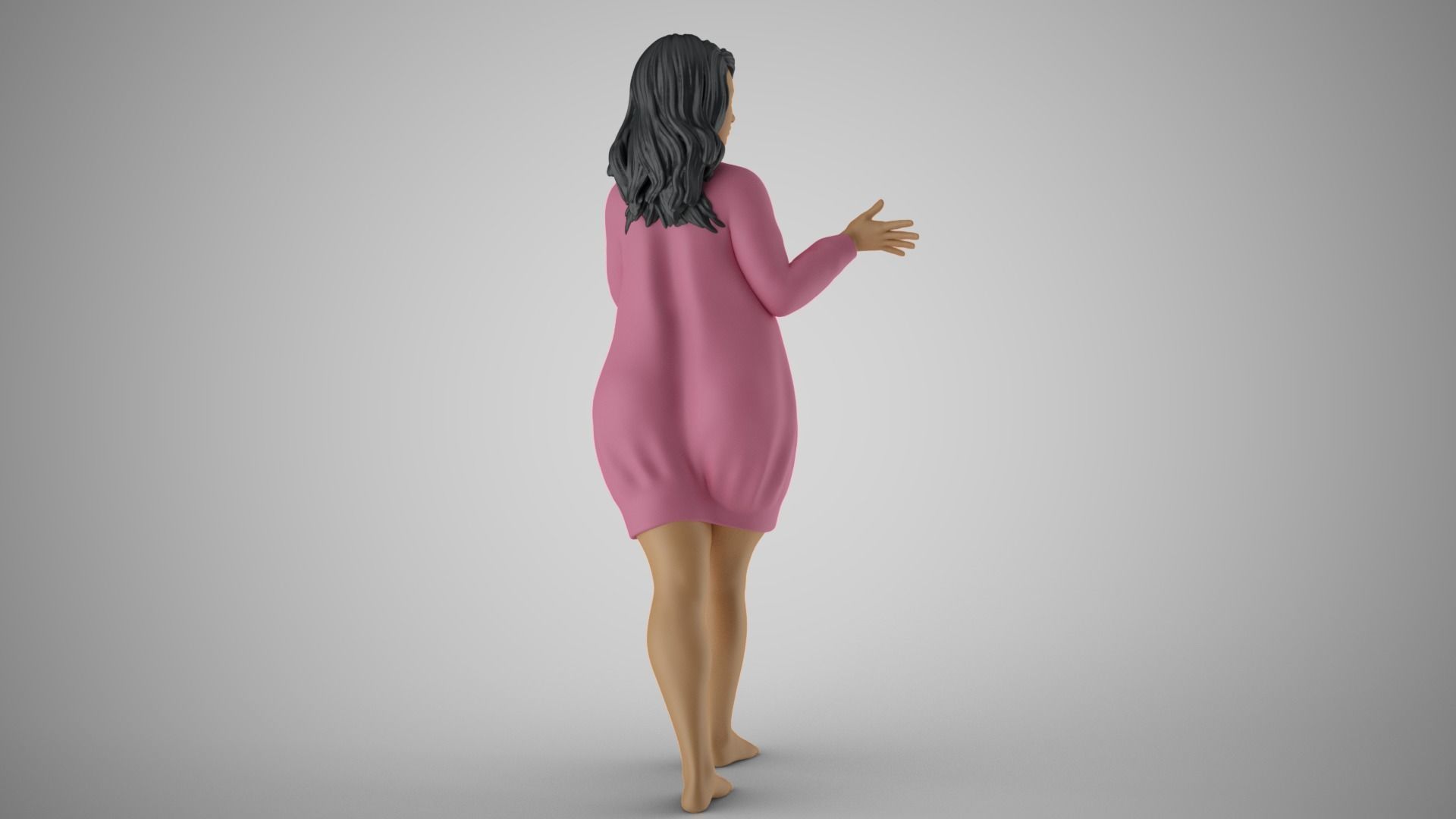 Plain Girl 3 3D print model_6