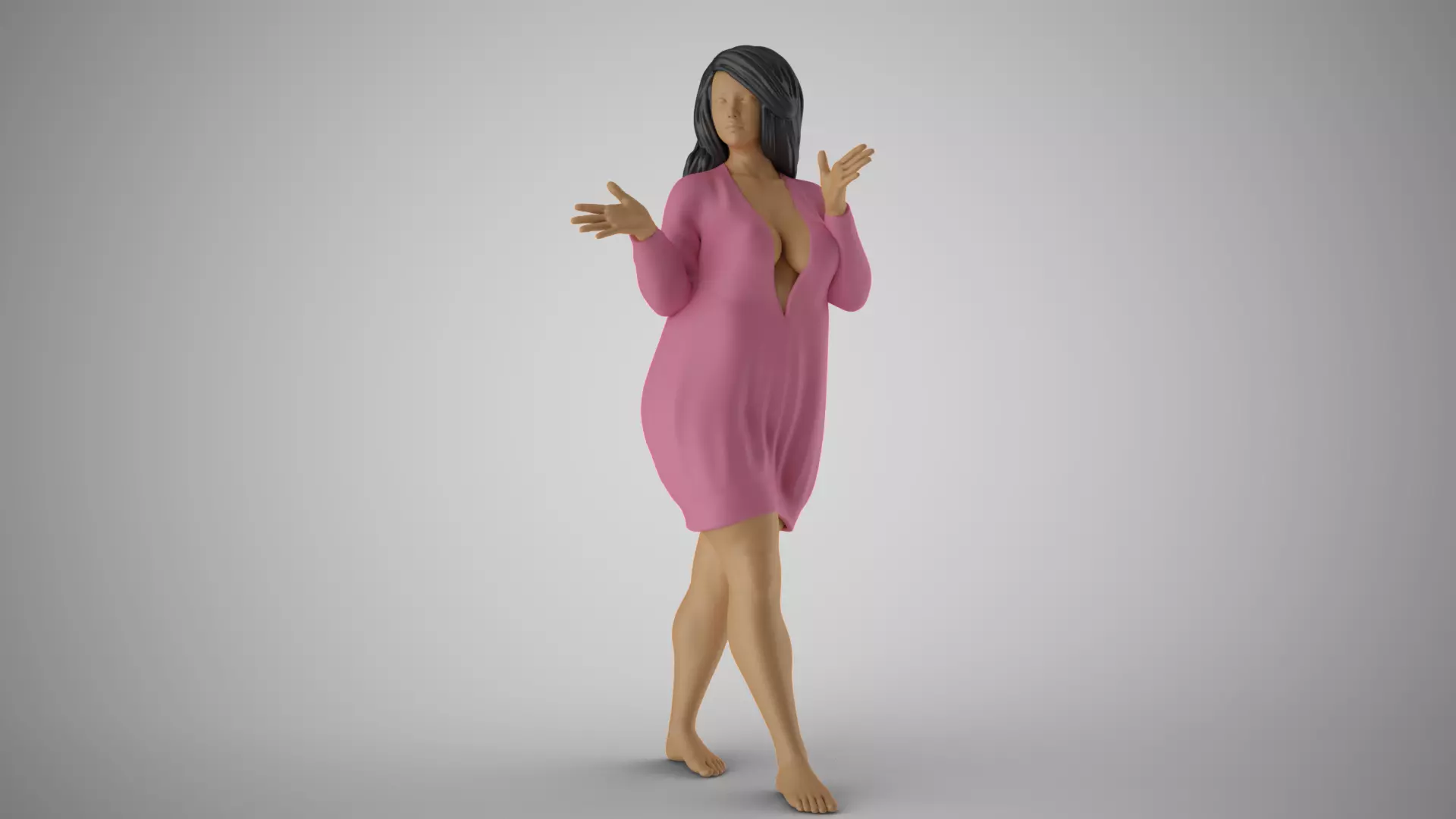 Plain Girl 3 3D print model_0