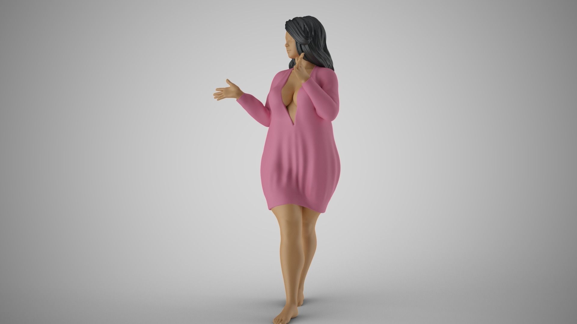Plain Girl 3 3D print model_10
