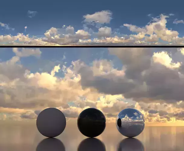 Skydome HDR - Cloudy Blue Sky Afternoon 4