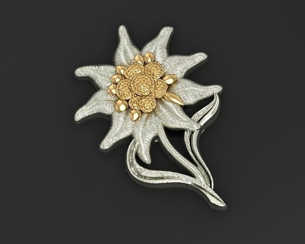 Pendant edelweiss  3D print model