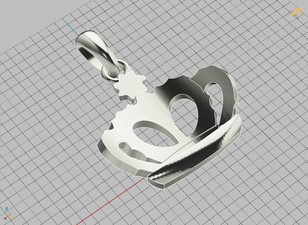 Crown Pendant  3D print model_6