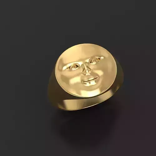 Sun face ring