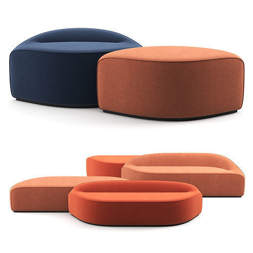 La cividina waves bench 3D model