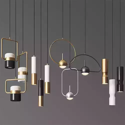 Pendant Light Collection 3D model