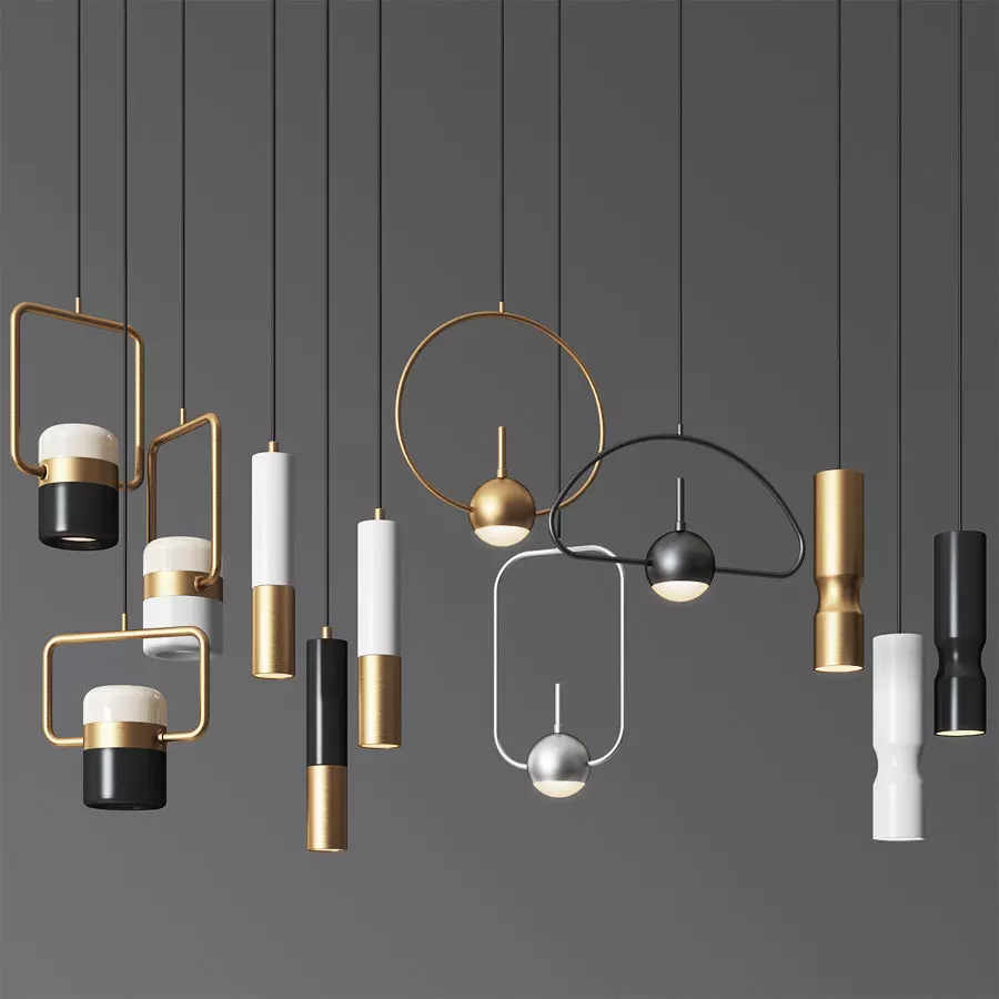 Pendant Light Collection 3D model_0