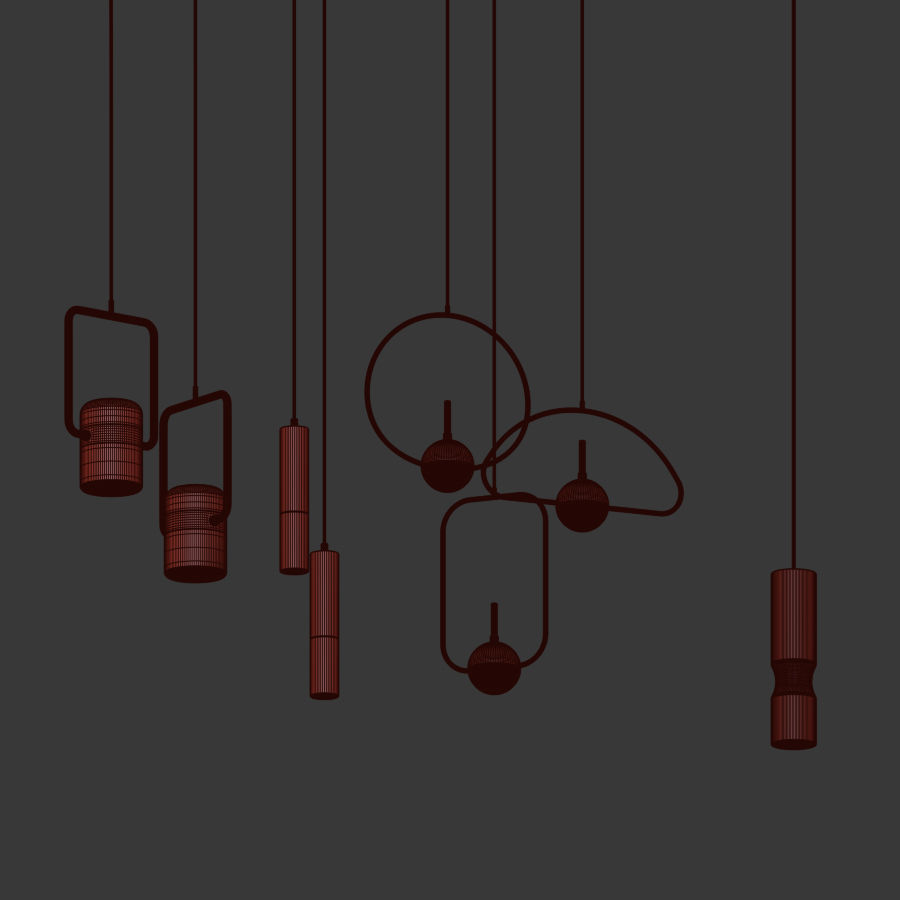 Pendant Light Collection 3D model_3