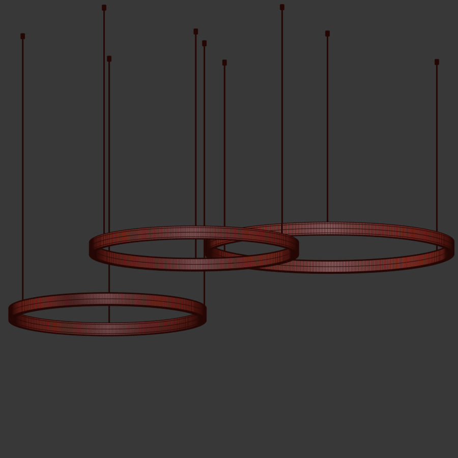 Lahti 100 Ring  chandelier 3D model_4